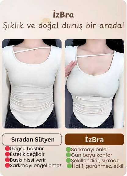 Kablosuz Ön Düğmeli Postür Sütyeni